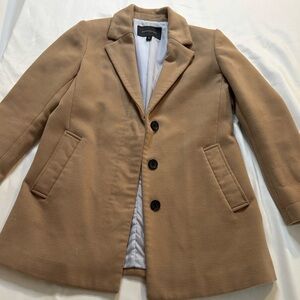 Banana Republic Tan Pea Coat Timeless Silhouette